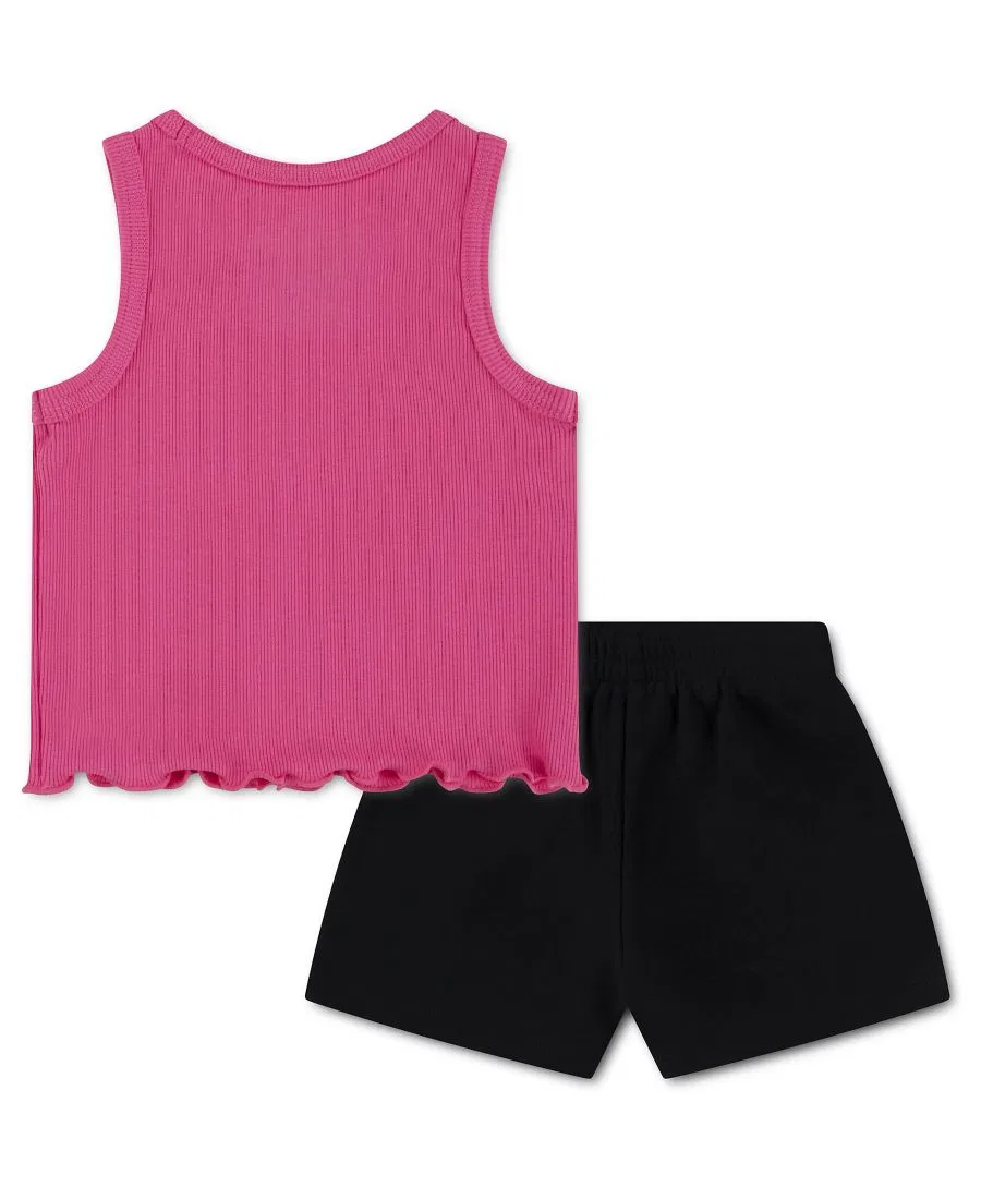 Комплект из майки и шорт с плиссировкой Jordan, Toddler 2T-4T, Black — фото 2