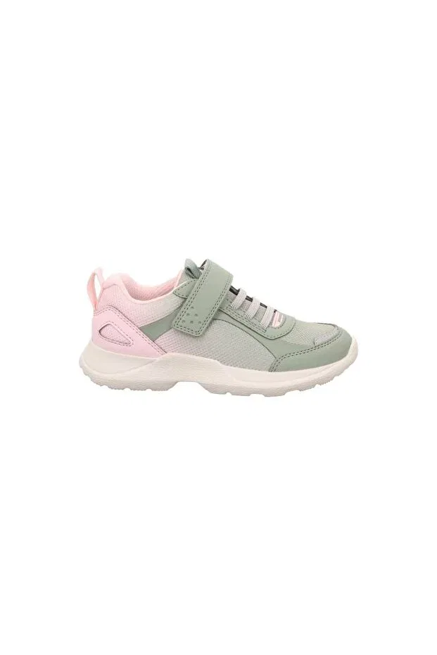 Детские кроссовки для девочек с липучками Rush Medium Superfit, Green Pink Fabric