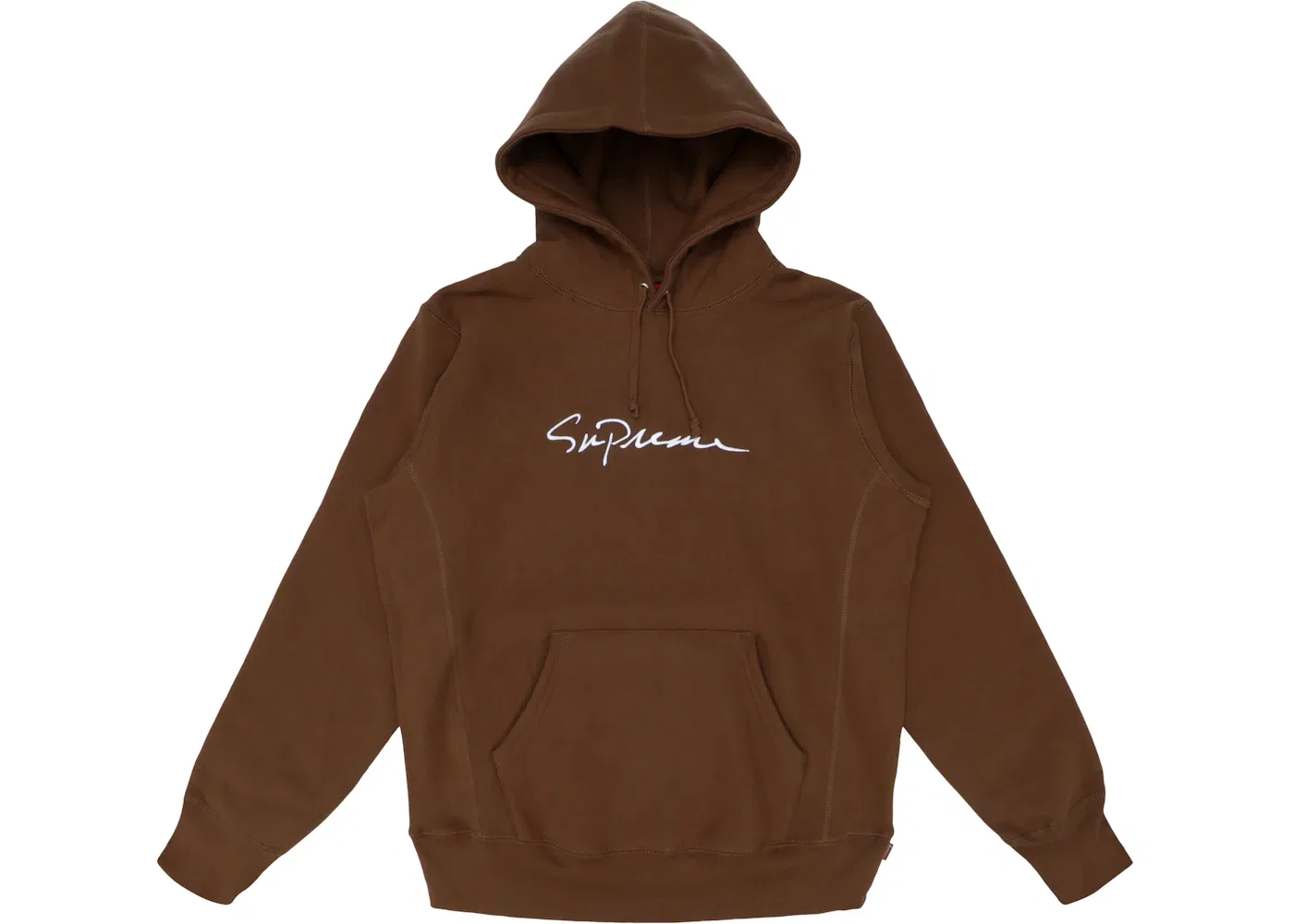 Мужская худи с принтом Supreme Classic Script Hooded Sweatshirt, Brown