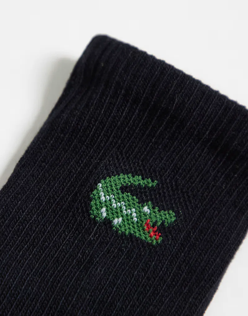 Носки спортивные средние с логотипом крокодила 6 шт Lacoste, черный — фото 3