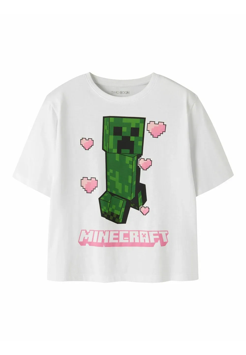 Футболка Minecraft - футболка с принтом Two Soon, Bright White1