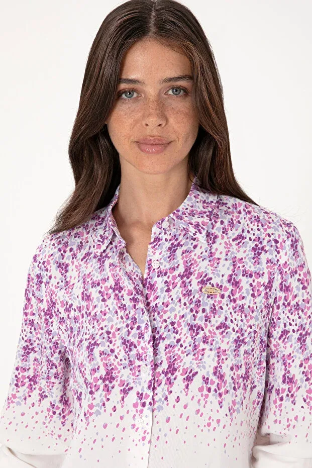Женская рубашка с длинным рукавом U.S. Polo Assn., Violet — фото 2