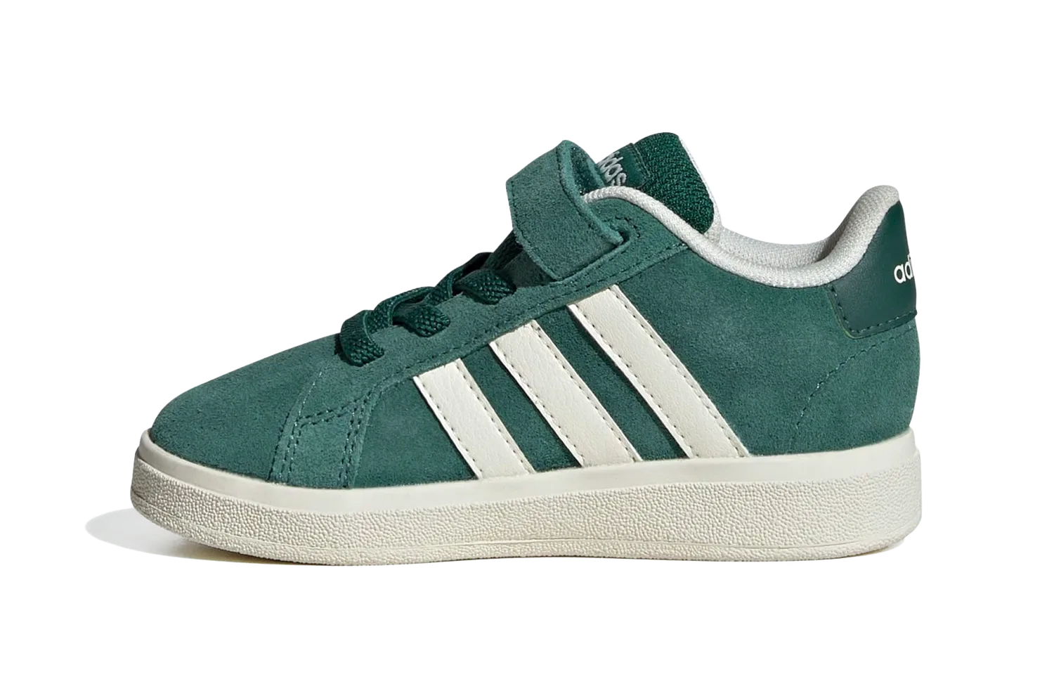 Детские кроссовки с закрытой шнуровкой Adidas, зеленый — фото 3