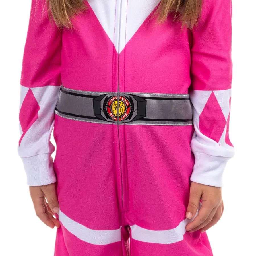 Детская пижама-комбинезон с капюшоном Power Rangers, Pink — фото 2