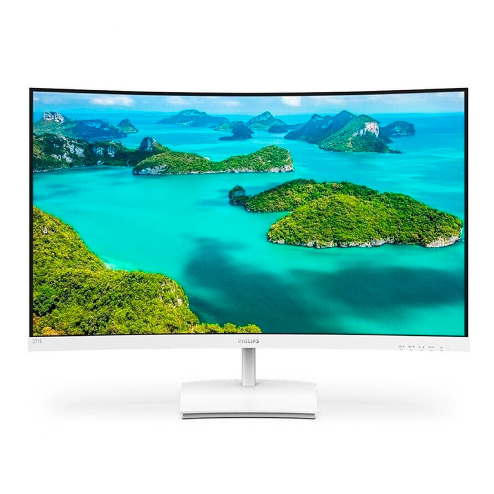 

Изогнутый монитор Philips 271E1SCW, 27", 1920x1080, 75 Гц, VA, белый
