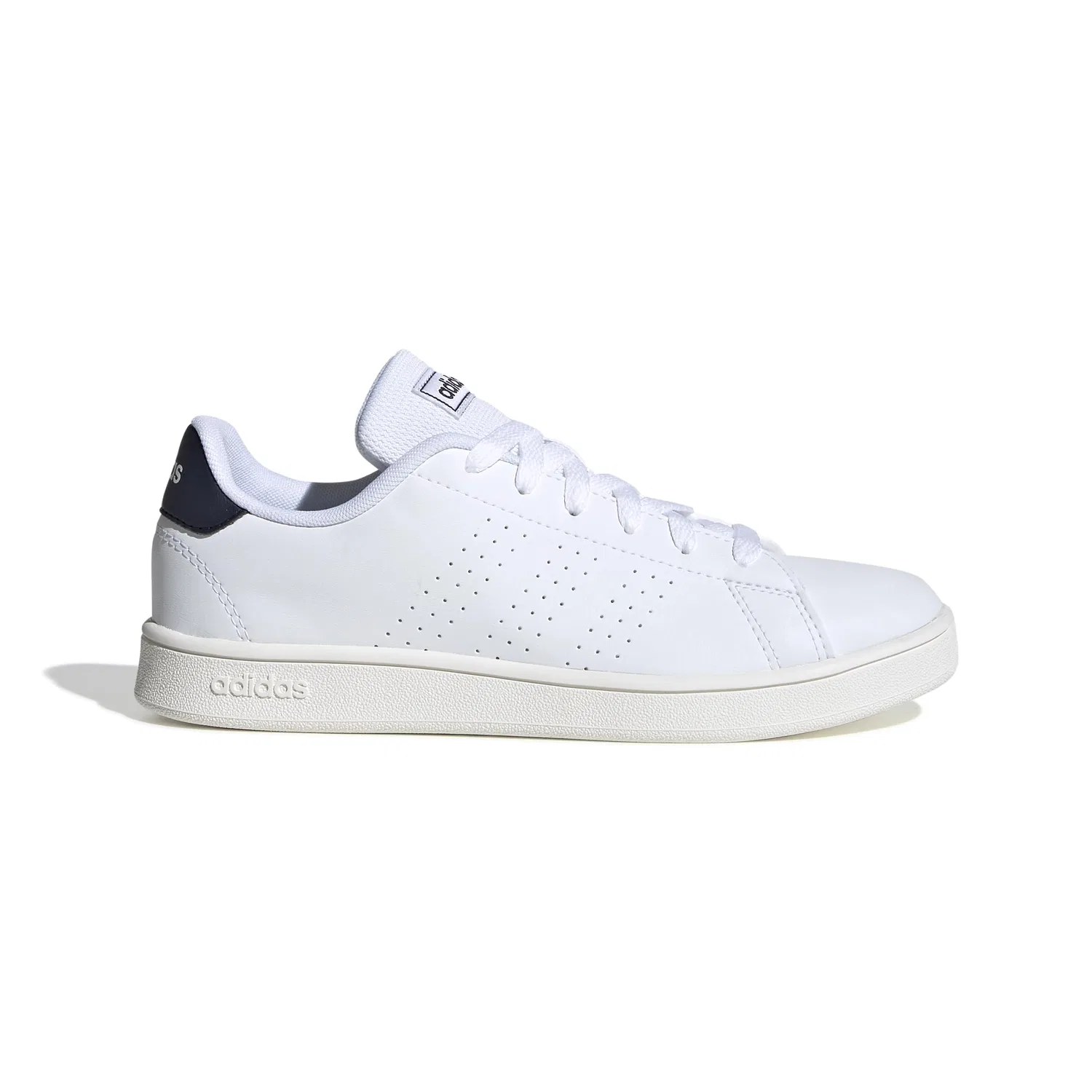 Детские кроссовки с перфорацией Advantage K Adidas, Cloud White Green Grey Two 100 — фото 3