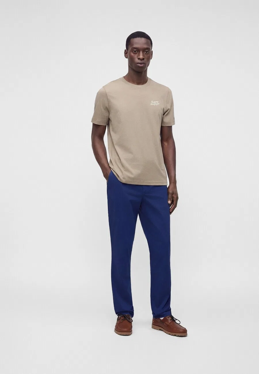 Брюки-чиносы TOMMY HILFIGER Regular 'DENTON ESSENTIAL' темно-синего цвета — фото 4