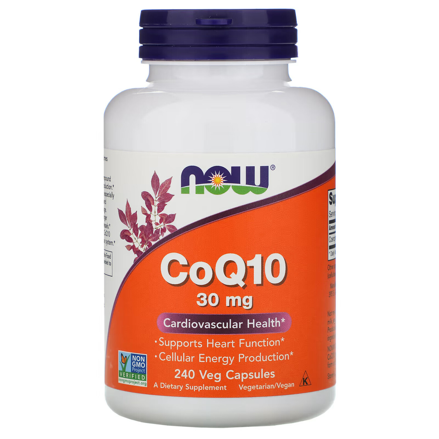

NOW Foods, CoQ10, 30 мг, 240 растительных капсул