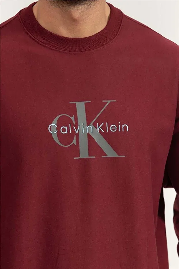 Мужские свитшот хлопковый Calvin Klein, Red — фото 4