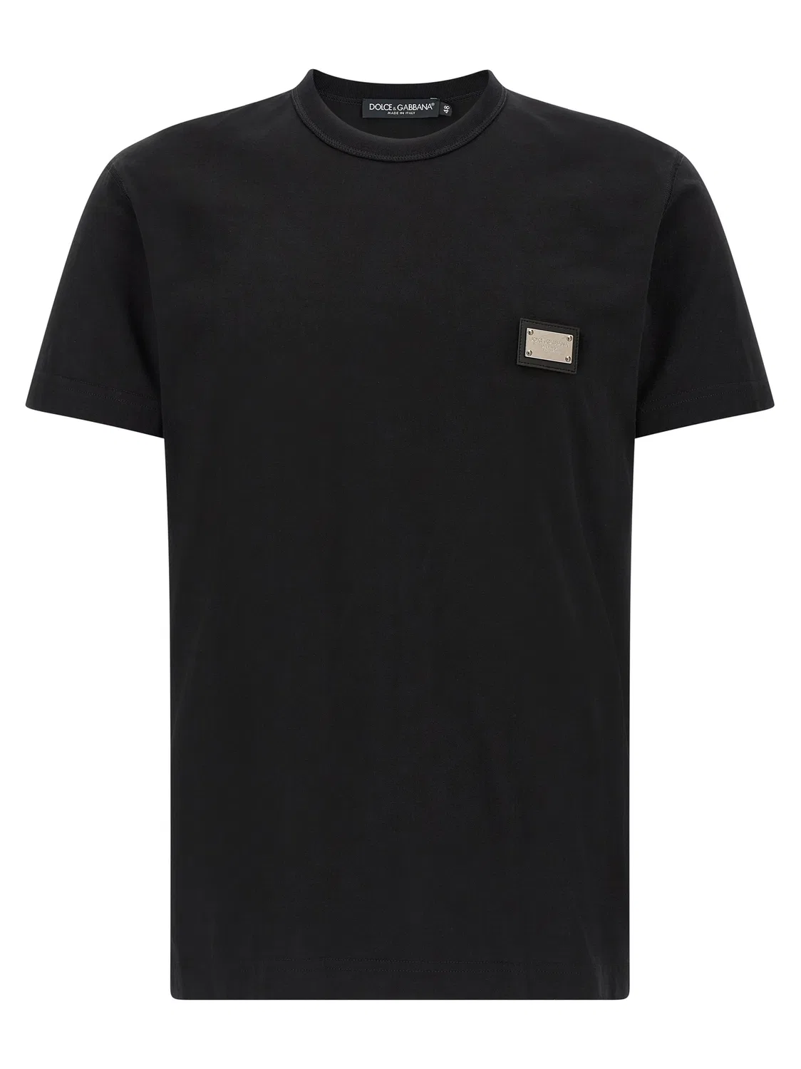 Мужская футболка с кожаной нашивкой Dolce & Gabbana, Black