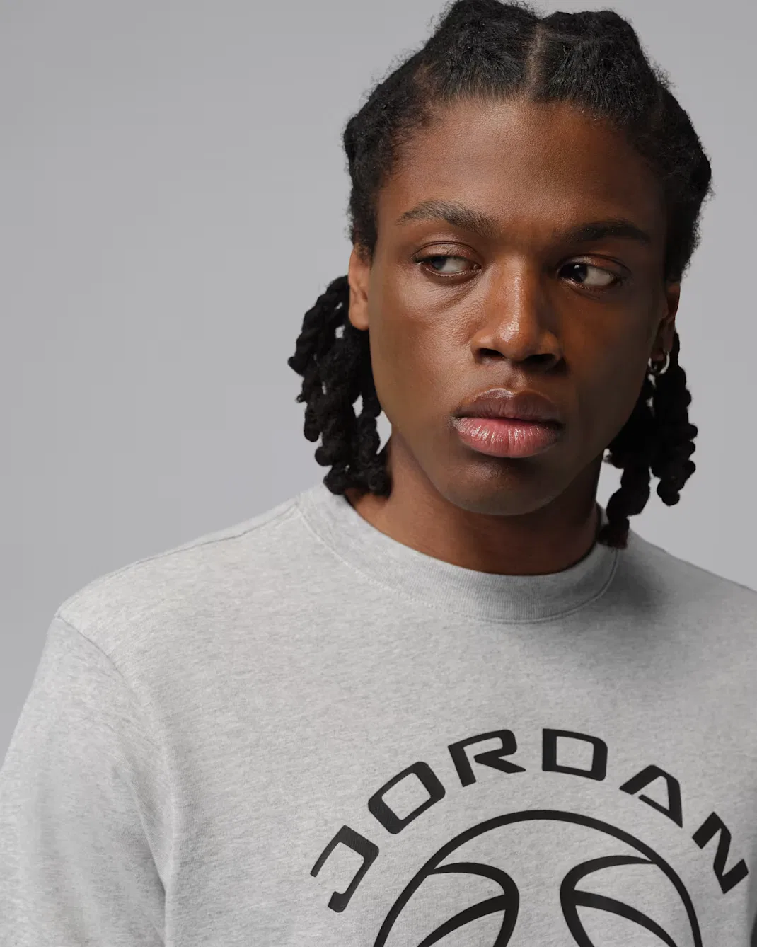 Мужская футболка Dri-FIT с графическим принтом Jordan Sport, Grey Heather/University Red — фото 3