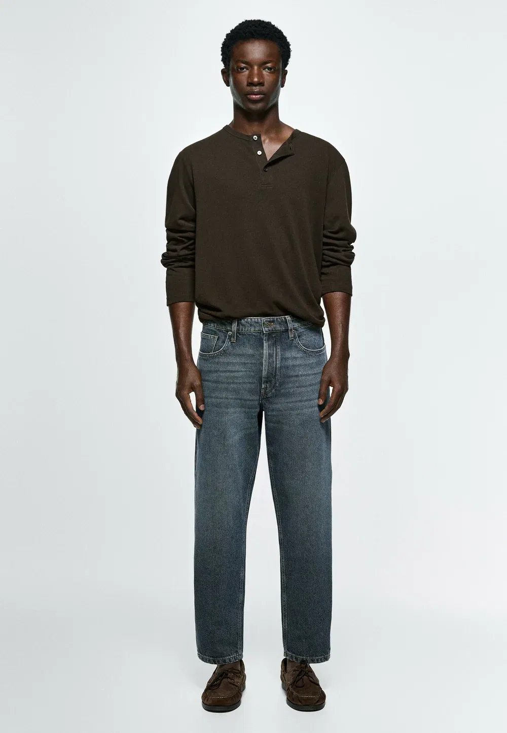 Узкие укороченные джинсы - джинсы зауженного кроя Massimo Dutti, Blue — фото 2