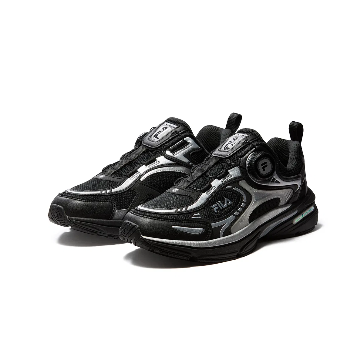 Детские кроссовки для мальчиков с ретро-дизайном FILA KIDS, Black/Space Silver — фото 4