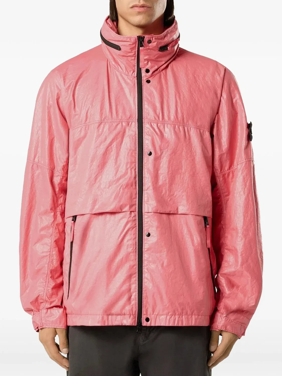 Куртка Q100019 нейлоновая розовая Stone Island, розовый