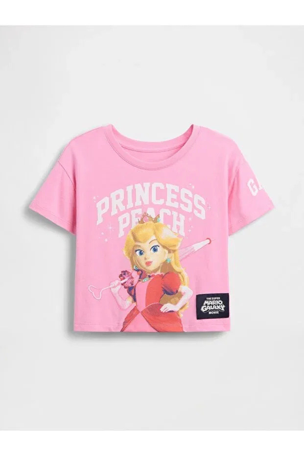 Детская футболка для девочек с принтом Princess Peach Gap, Pink-000