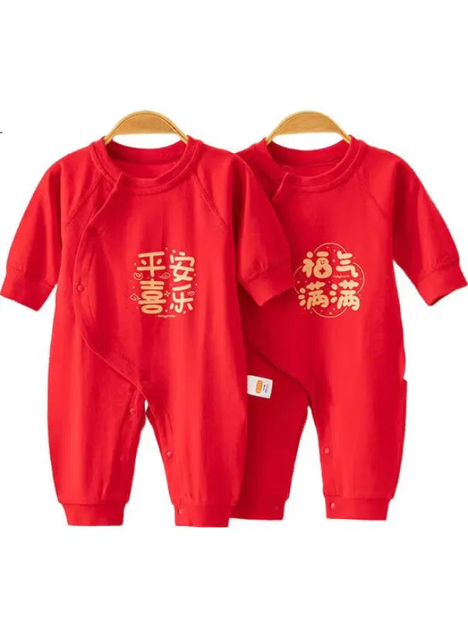 Боди-комбинезон хлопковый с завязками Babyprints, красный — фото 2