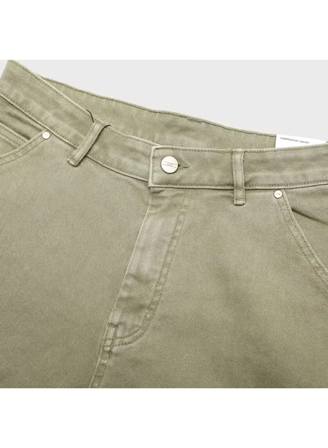 Шорты карго легкие джинсовые Zara, зеленый — фото 4