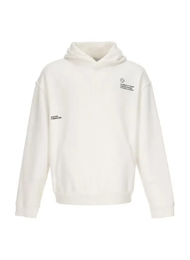 Свитшот с капюшоном хлопковый Zara, белый