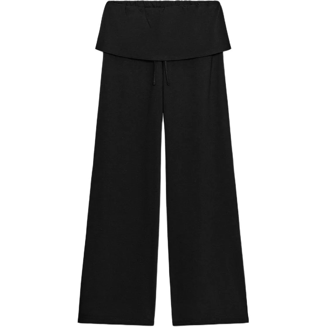 Женские брюки свободного кроя с широкой штаниной Casual Pants, ZARA, Black