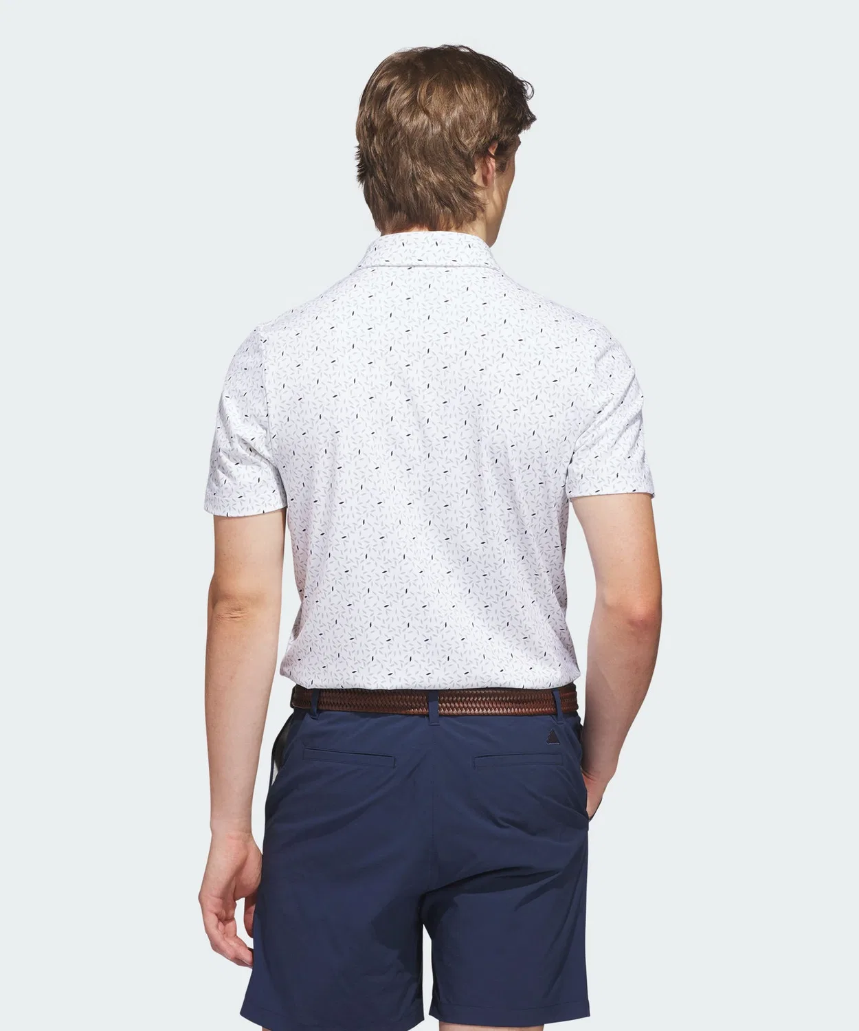 Мужская поло для гольфа с коротким рукавом, Ultimate 365+ Soft Print Adidas, White — фото 4