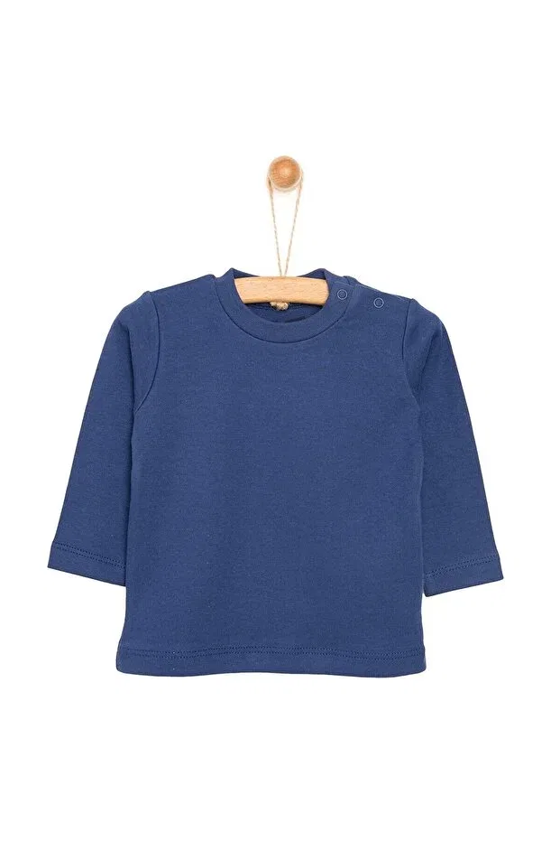 Детская футболка с длинным рукавом Hellobaby basic interlock long sleeve tshirt baby boy Ebebek Hello Baby, Navy Blue