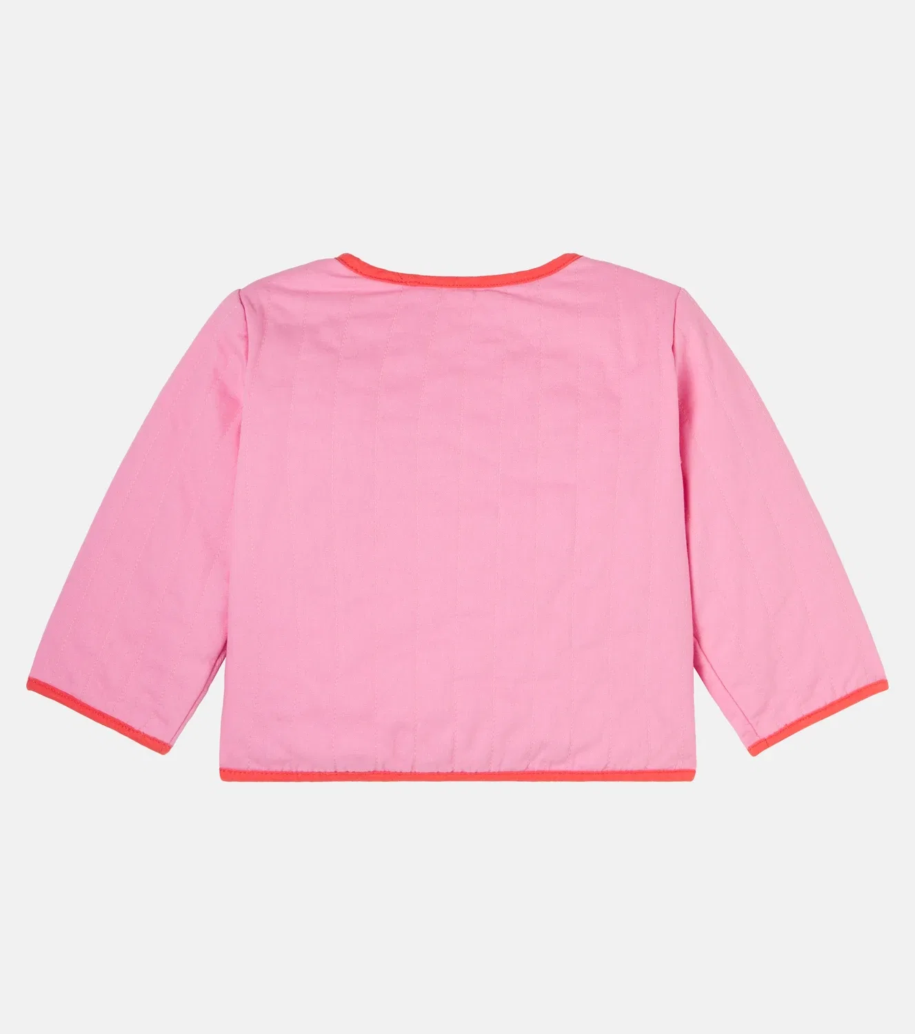 Детская стеганая куртка с вышивкой Stella Mccartney Kids, розовый — фото 2
