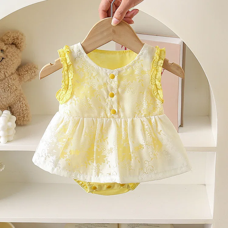Детский комбинезон для малышей мультяшный Lanza, Yellow — фото 3