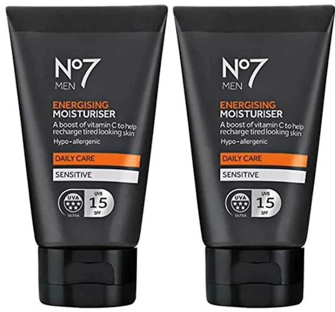 Увлажняющий крем для лица No7 Men, 2x50 мл, Vitamin C
