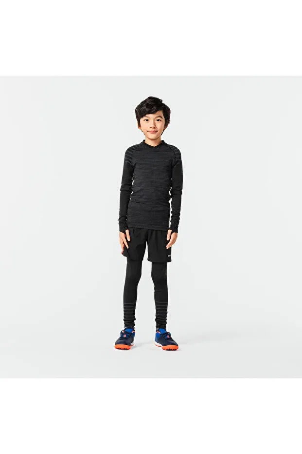 Детское термобелье спортивные для мальчиков Keepdry Decathlon, Black Carbon Gray — фото 3