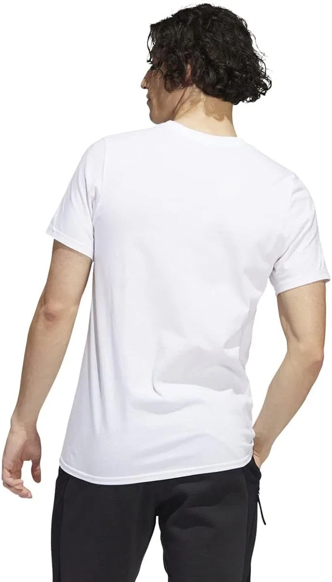 Мужская футболка с хоккейным принтом adidas, White — фото 2