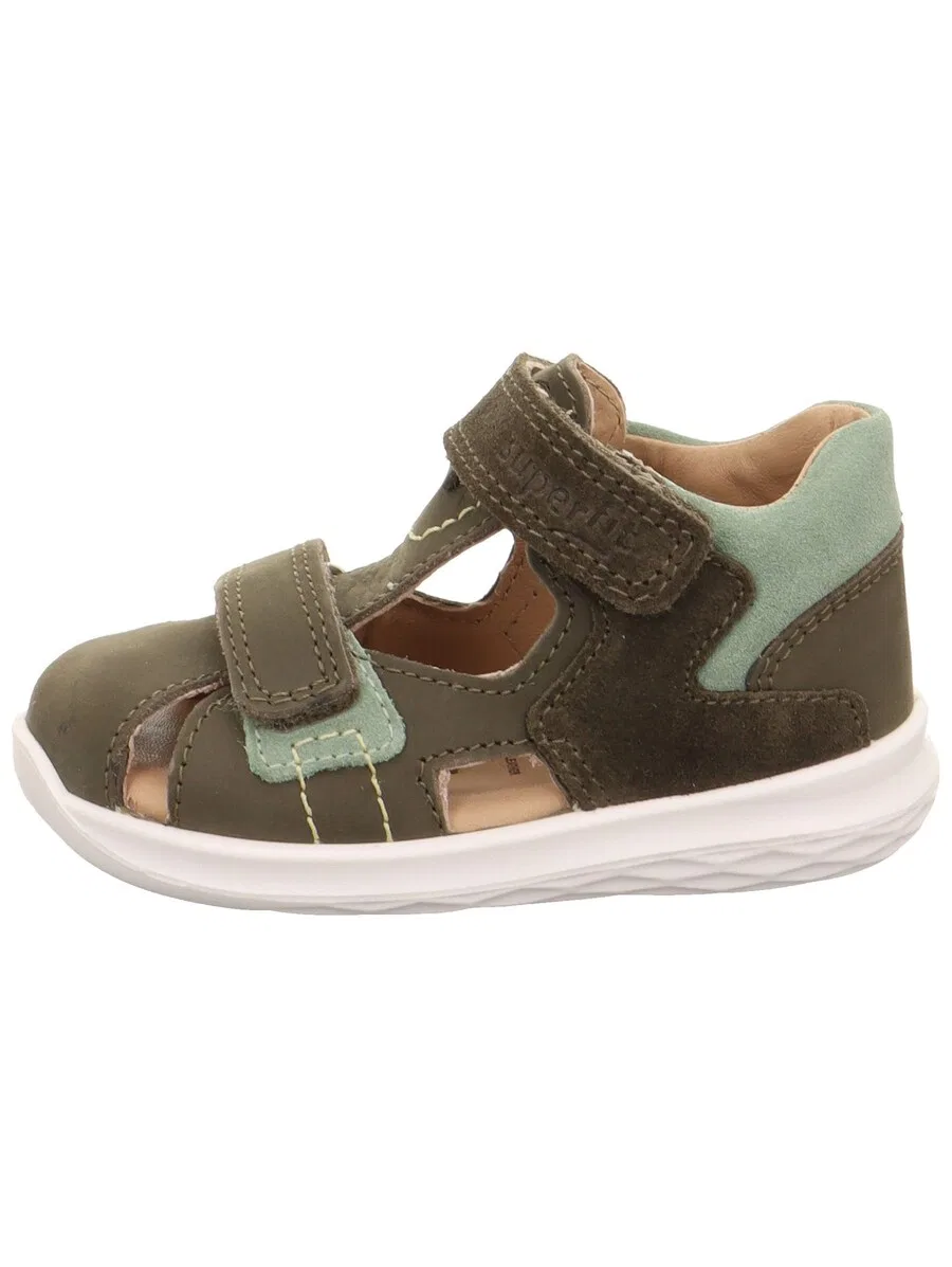 Детские кроссовки SUPERFIT First-Step в оливковом и мятном цветах — фото 2