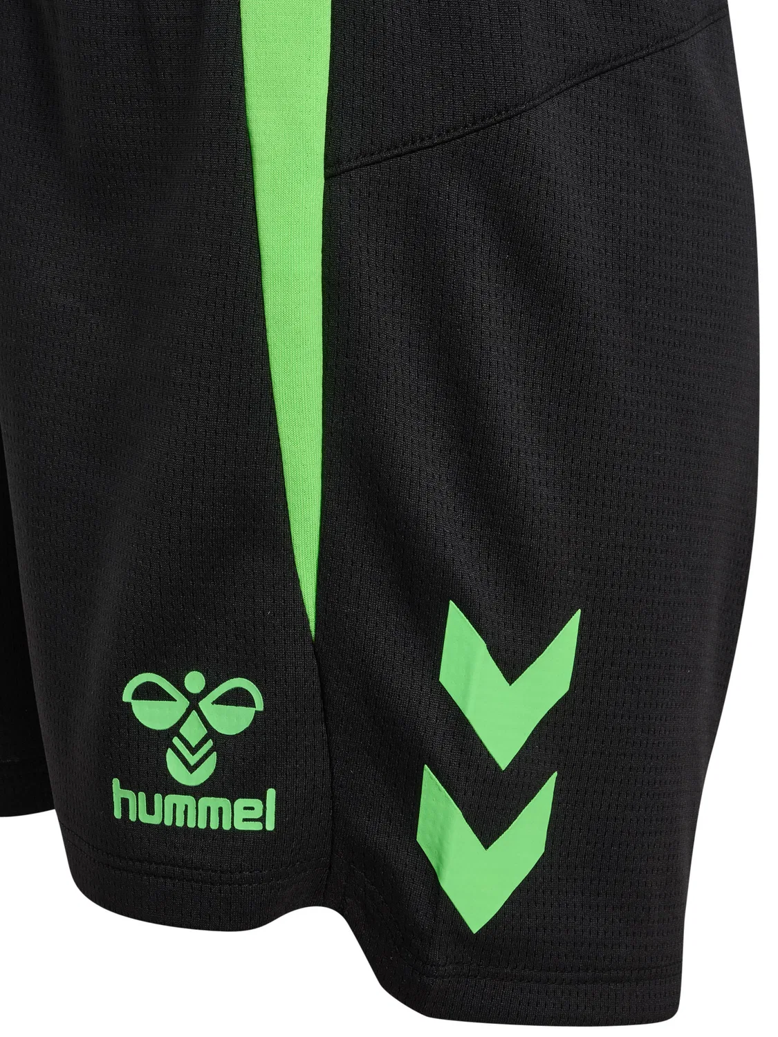 Детские шорты с регулируемой талией Hmllead Hummel, Schwarz Fluoreszierendes Grun — фото 4