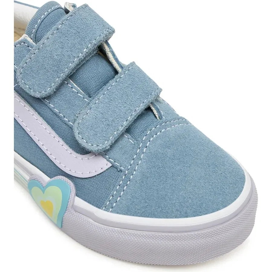 Детские кроссовки с моделью Old Skool V Heart Vans, Синий — фото 3