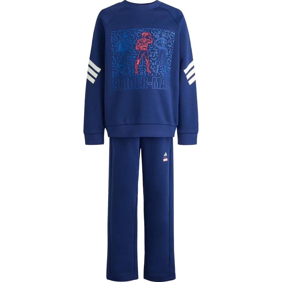 Детский спортивный костюм с принтом Marvel Spider-Man Jogger adidas, Сине-белый — фото 3