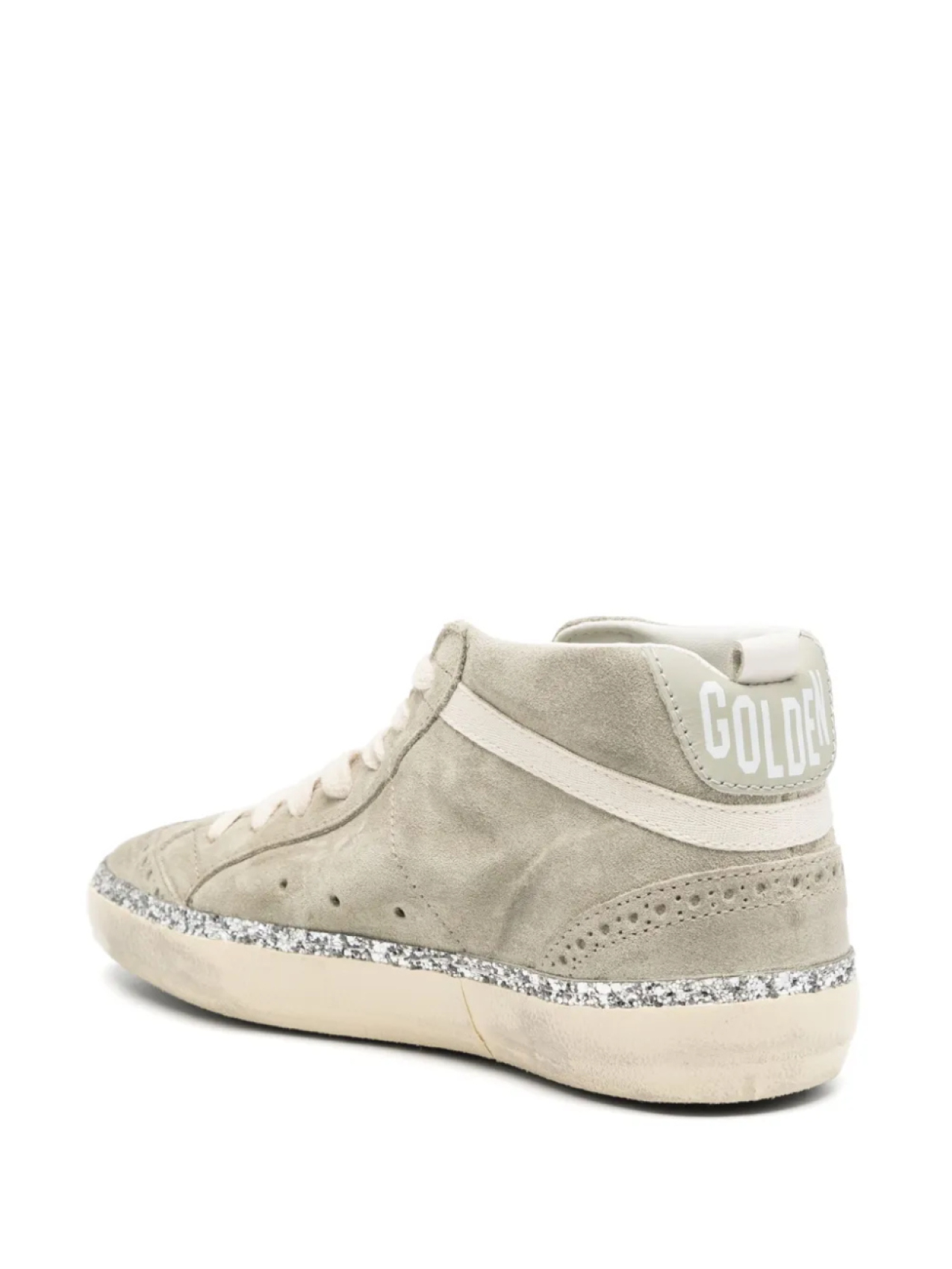 Кроссовки средней высоты со звездами Golden Goose, серый — фото 3