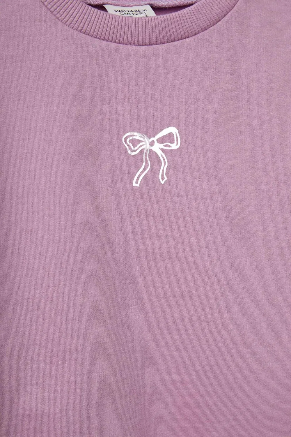 Свитшот из мягкого флиса тонкий Baby girl regular fit Defacto, фиолетовый — фото 2