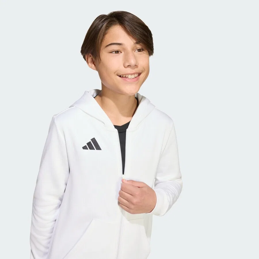 Спортивная толстовка на молнии ADIDAS PERFORMANCE 'Entrada26' белого цвета — фото 3