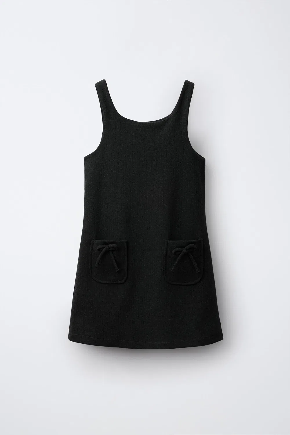 Полосатое платье-фасад с бантами ZARA, Anthracite grey