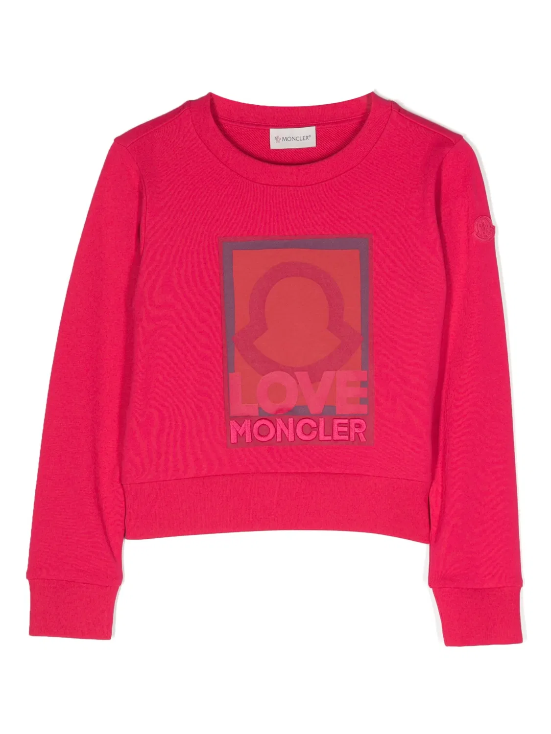 Свитшот с графическим принтом Moncler, розовый