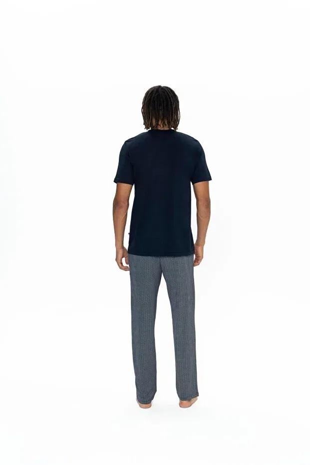Мужской пижамный комплект с коротким рукавом U.S. Polo Assn., Navy Blue — фото 3