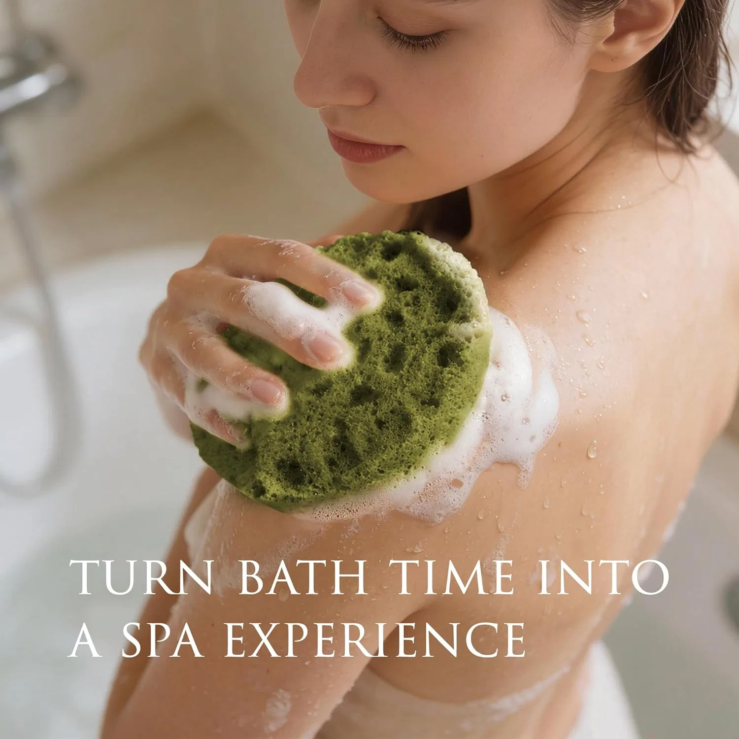 Мочалка для тела Body Sponge, Sunlite Sports, 3 шт, Green Tea — фото 3