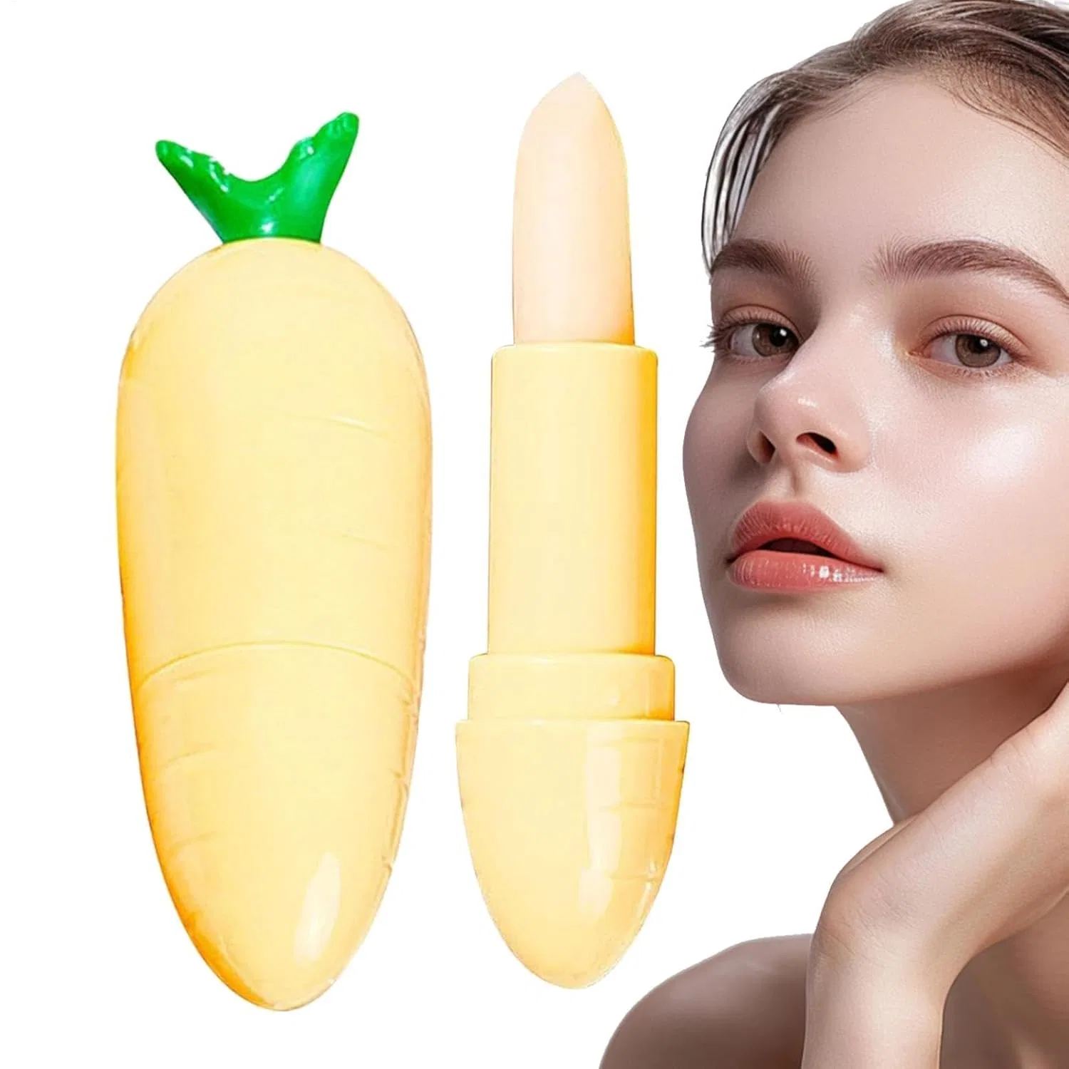 Увлажняющий бальзам для губ Gloss Care Stick, 15 мл, с морковным дизайном, аромат меда Generisch