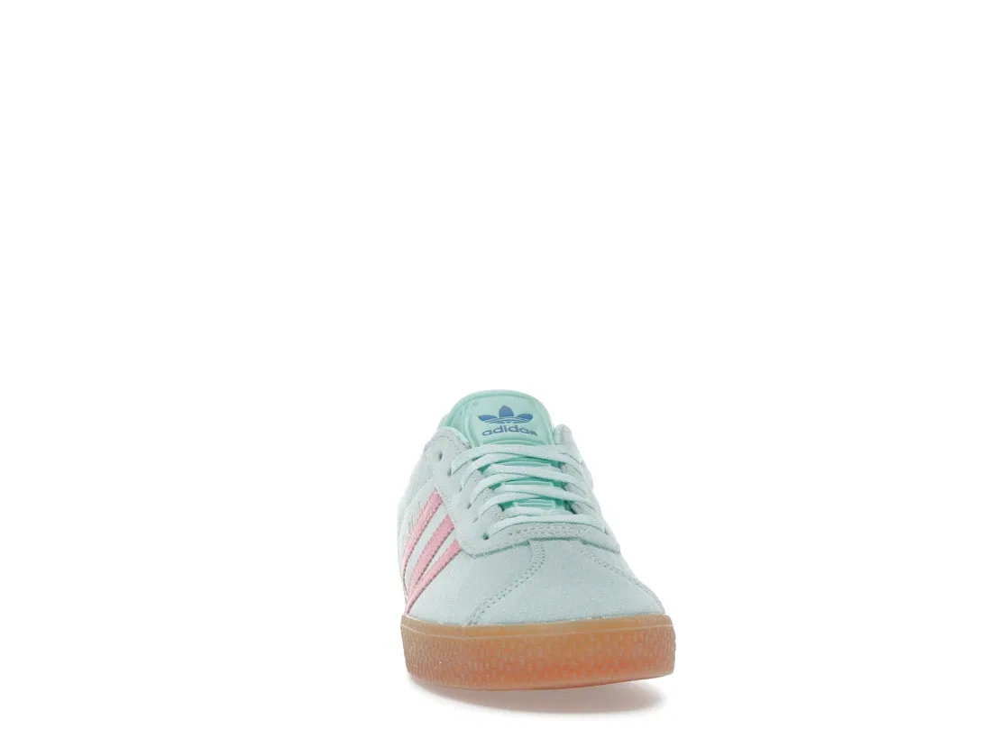Детские кроссовки Lifestyle Adidas Gazelle, Clear Mint/Bliss Pink/Bright Blue — фото 2