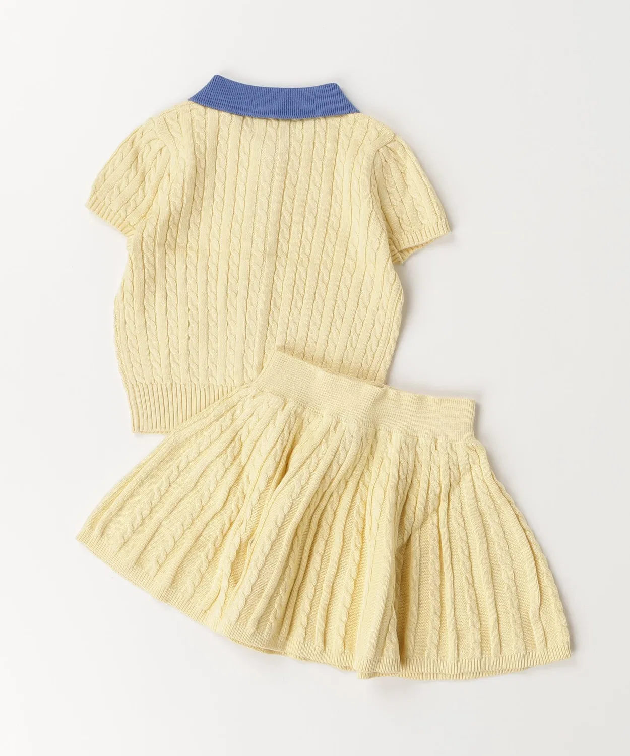 Детский костюм из топа и юбки Polo Ralph Lauren хлопковый жёлтый — фото 4