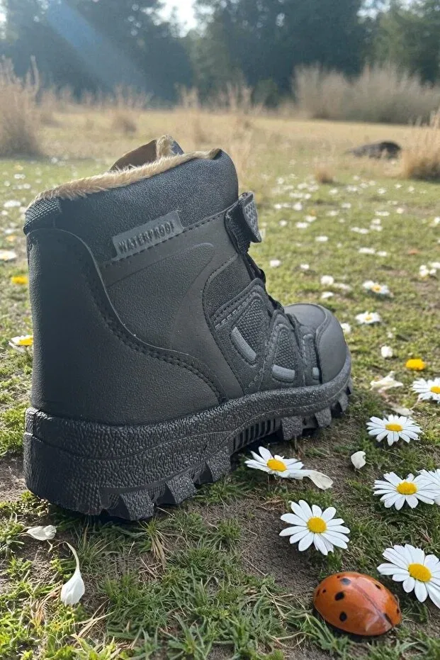 Детские ботинки для девочек на плоском ходу Lagoos, Black 35325 — фото 4