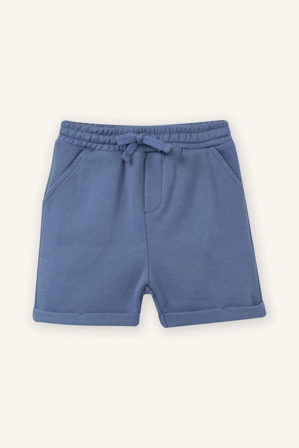 Комплект из пике с фактурными шортами, 2 piece regular fit set, Defacto, экрю — фото 2