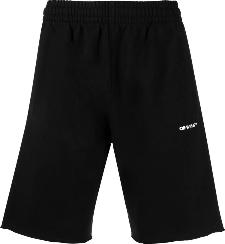 

Спортивные шорты Off-White Wave Outline Diag Sweatshorts 'Black/White', черный
