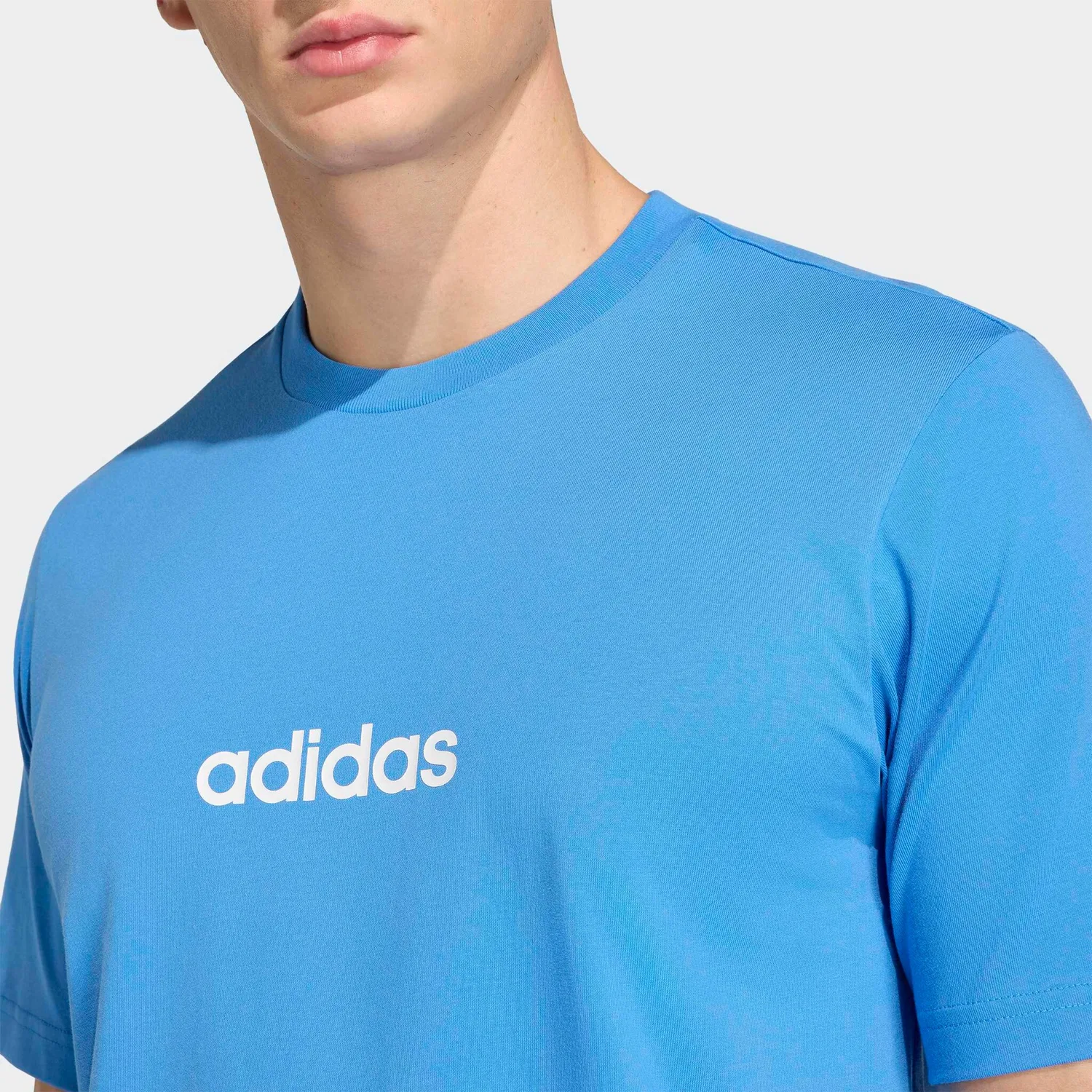 Детская футболка с округлым вырезом Adidas Sportswear, Ray Blue/Off White — фото 4