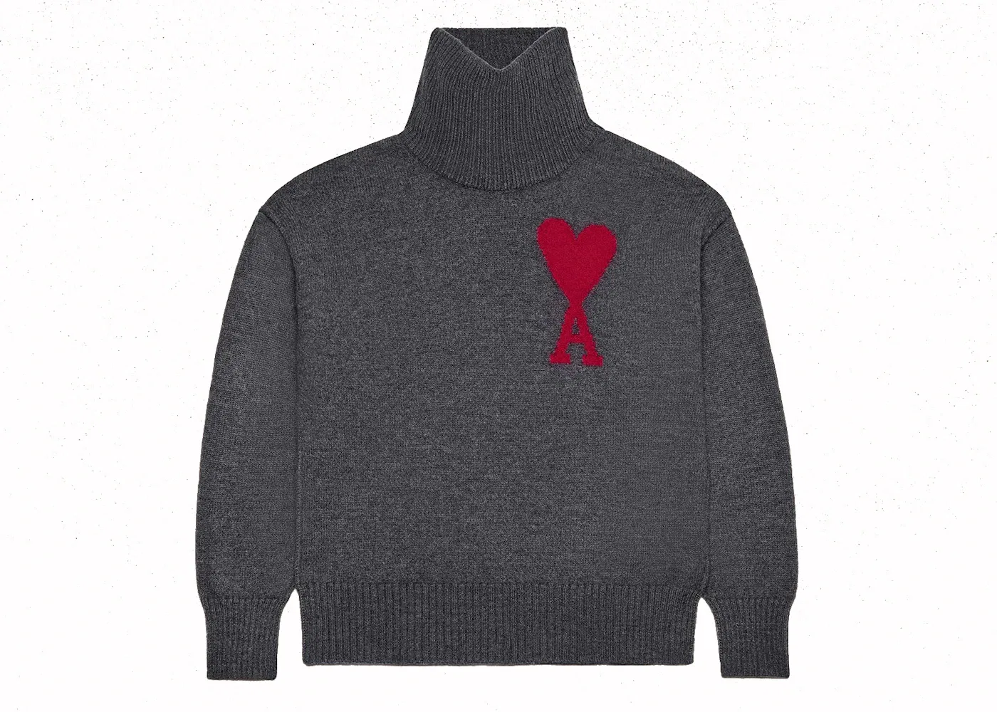 Мужской свитер с принтом Ami De Coeur Ami Paris, Heather Grey/Red