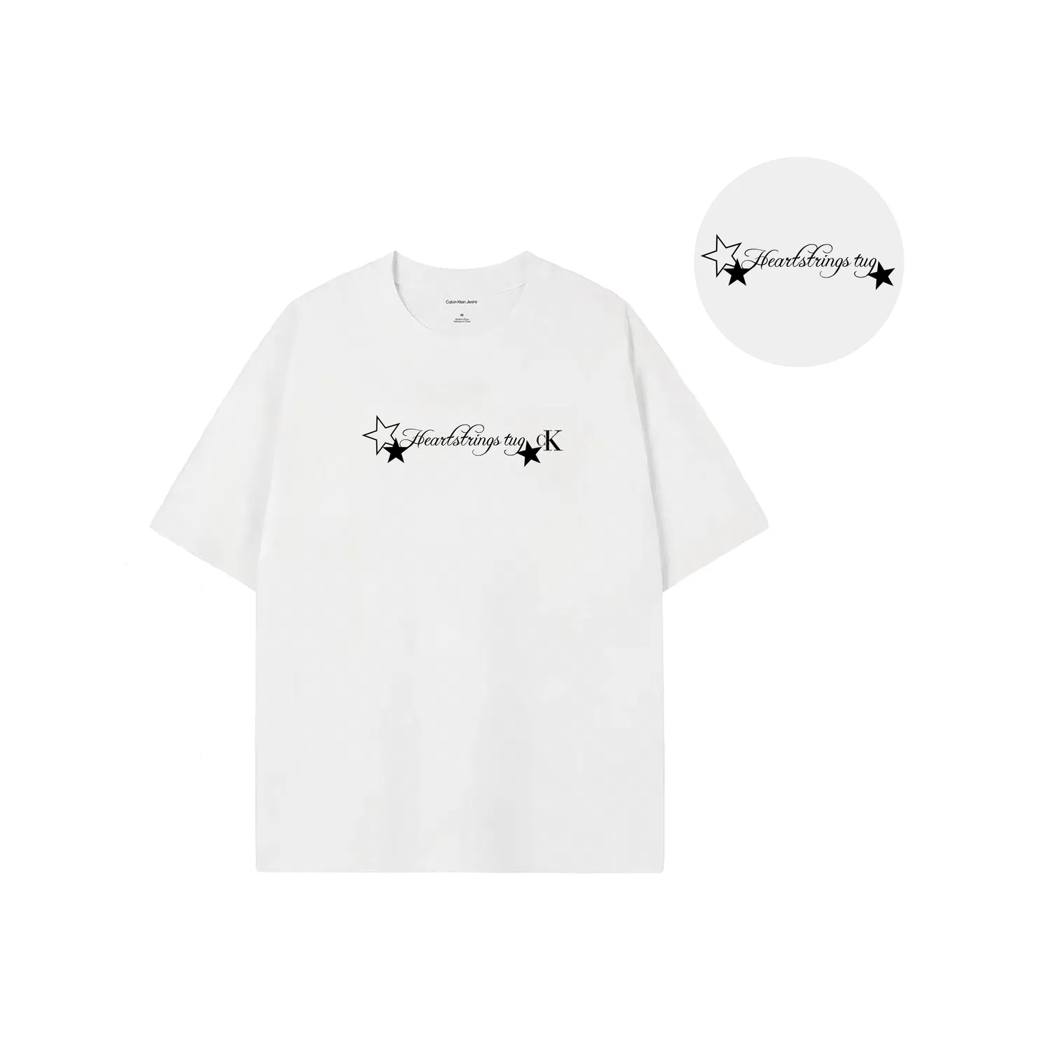 Детская футболка с принтом Calvin Klein, White — фото 3